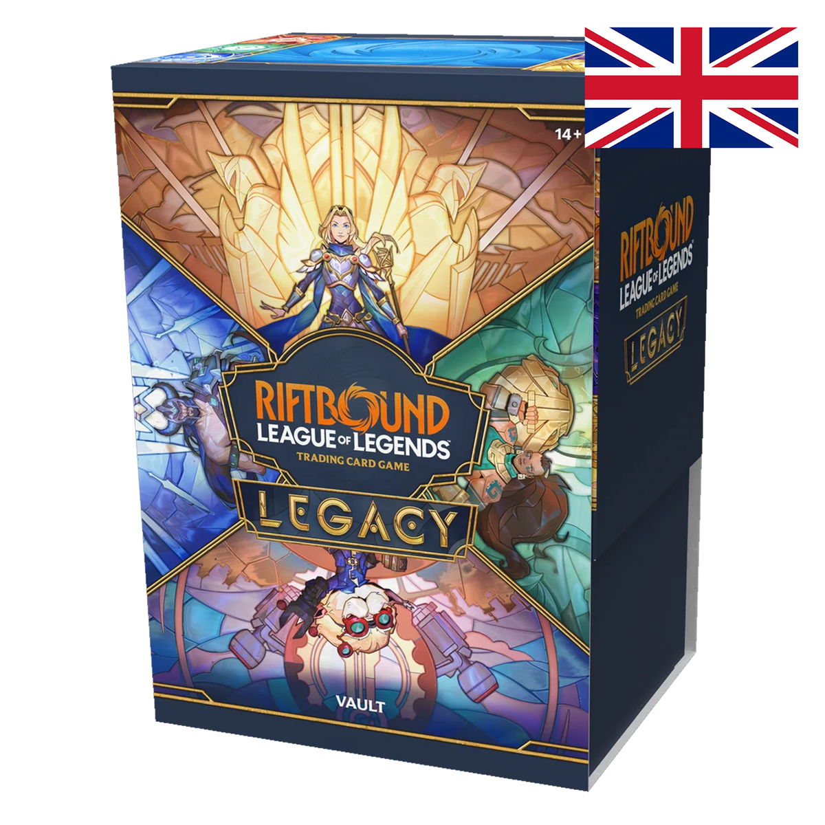 Vault Riftbound Legacy anglais, vue arrière de la boîte